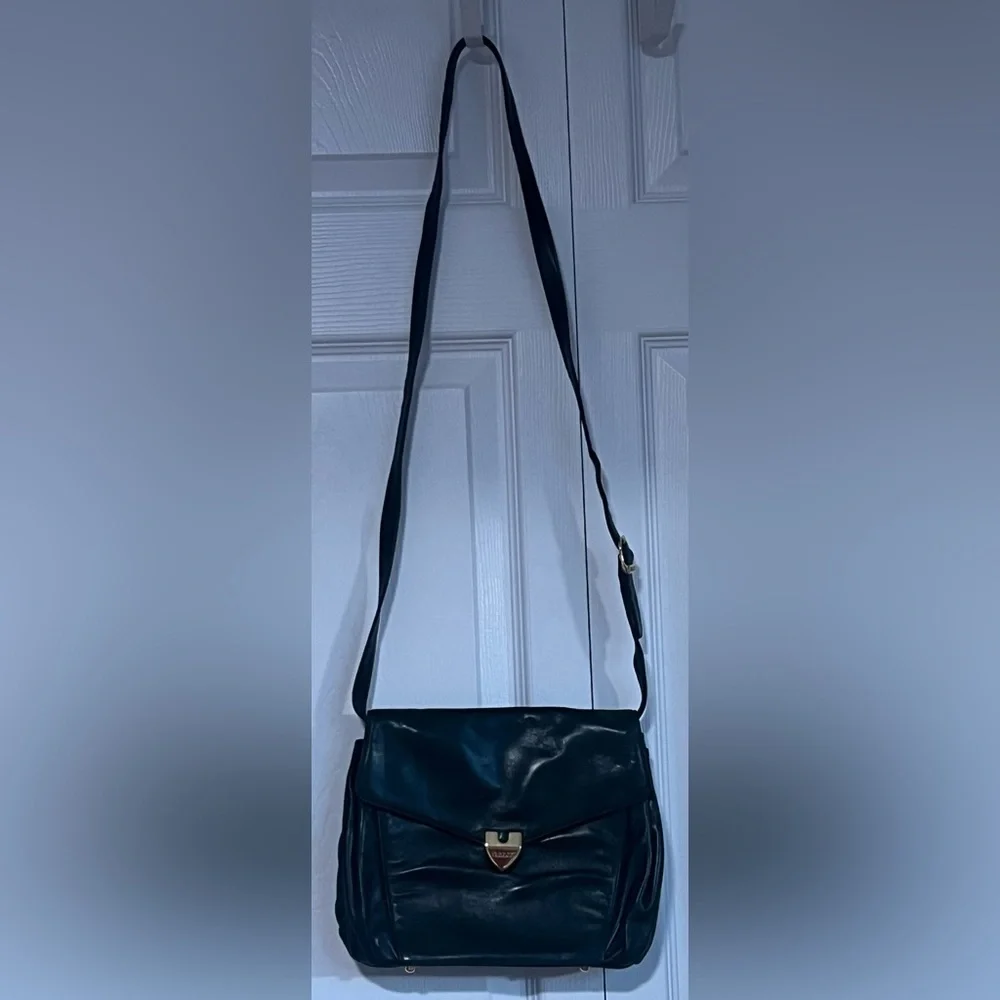 Vintage Bally Crossbody Bag in Dark Emerald Green